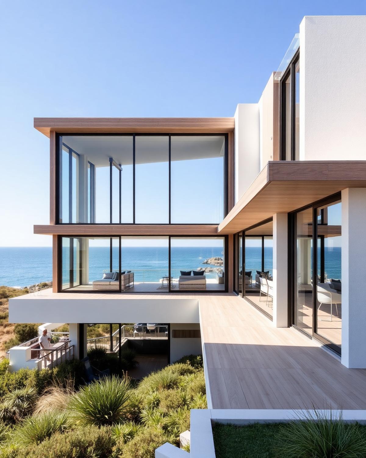 Modelo Contemporânea Costeira — casa de praia contemporânea de alto padrão